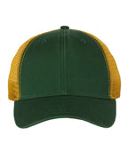 Valucap 482, Bio-washed Trucker Cap, Dark Green/ Gold