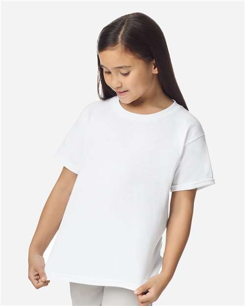 Gildan 526, 8000b Youth Dryblend T-shirt, White