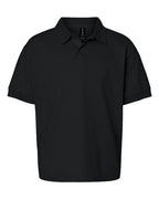 Gildan 8800B, Youth Dryblend Jersey Polo, Black