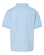 Gildan 8800B, Youth Dryblend Jersey Polo, Light Blue