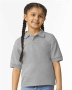 Gildan 8800B, Youth Dryblend Jersey Polo, Sport Grey