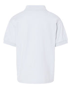 Gildan 8800B, Youth Dryblend Jersey Polo, White