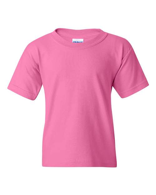 Gildan 543, 5000b Youth Heavy Cotton T-shirt, Azalea