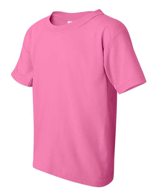 Gildan 5000B, Youth Heavy Cotton T-shirt, Azalea