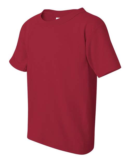 Gildan 5000B, Youth Heavy Cotton T-shirt, Cardinal