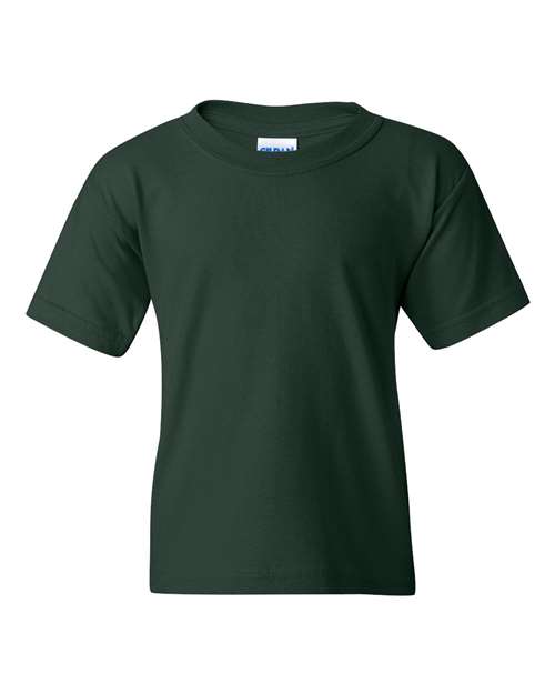 Gildan 5000B, Youth Heavy Cotton T-shirt, Forest Green