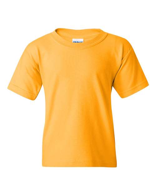 Gildan 5000B, Youth Heavy Cotton T-shirt, Gold