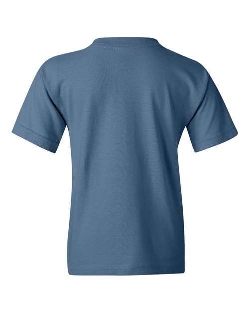 Gildan 5000B, Youth Heavy Cotton T-shirt, Indigo Blue
