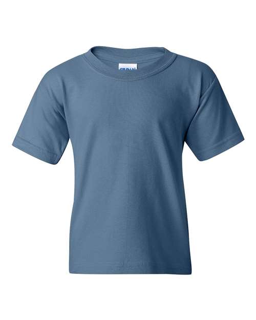 Gildan 543, 5000b Youth Heavy Cotton T-shirt, Indigo Blue