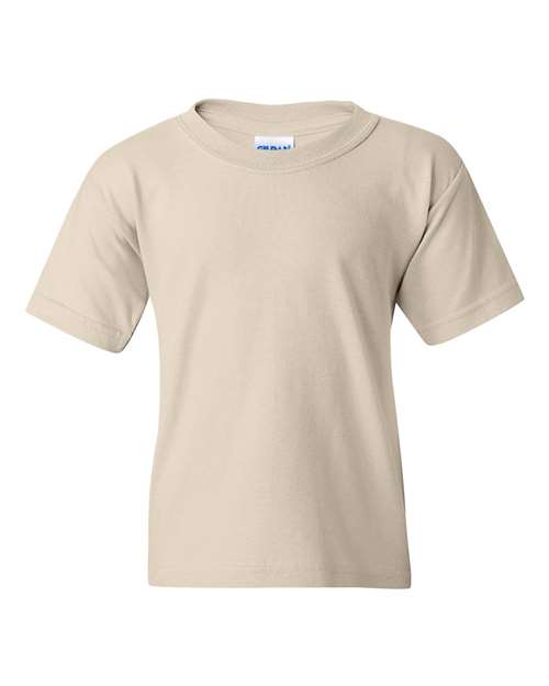 Gildan 5000B, Youth Heavy Cotton T-shirt, Natural