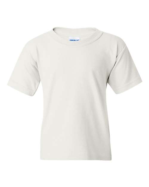 Gildan 5000B, Youth Heavy Cotton T-shirt, White