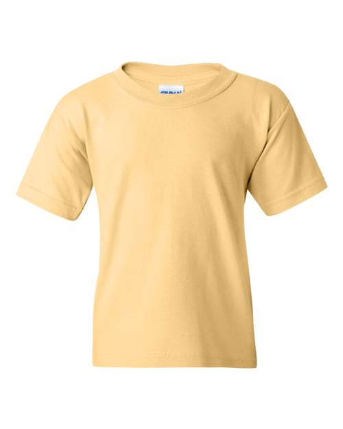 Gildan 5000B, Youth Heavy Cotton T-shirt, Yellow Haze