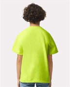 Gildan 2000B, Youth Ultra Cotton T-shirt, Safety Green