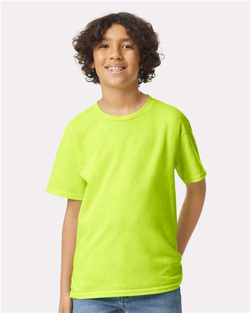 Gildan 551, 2000b Youth Ultra Cotton T-shirt, Safety Green