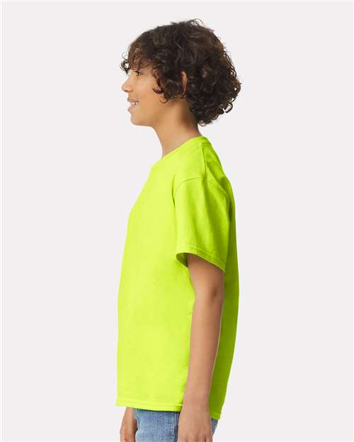 Gildan 551, 2000b Youth Ultra Cotton T-shirt, Safety Green