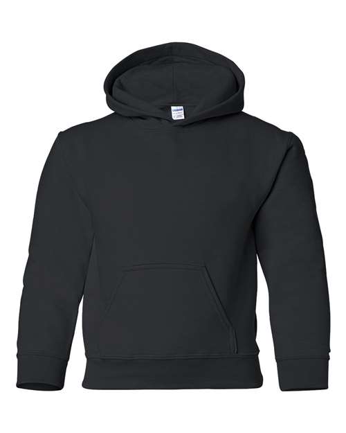 Gildan 557, 18500b Youth Heavy Blend Hooded Sweatshirt, Black