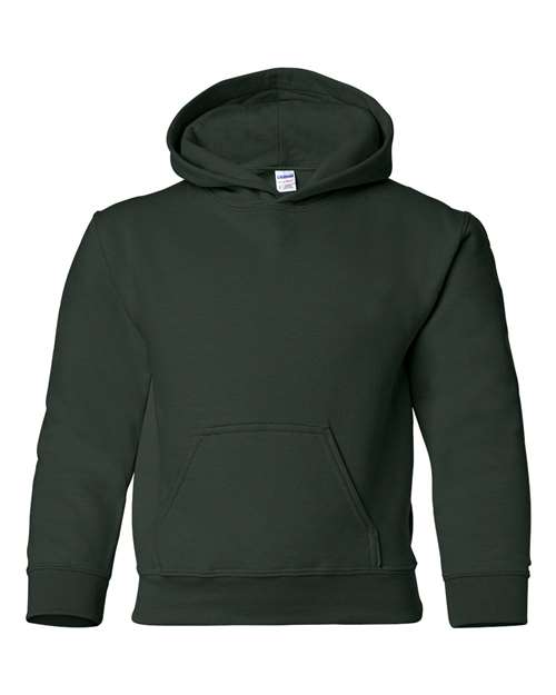 Gildan 18500B, Youth Heavy Blend Hooded Sweatshirt, Forest