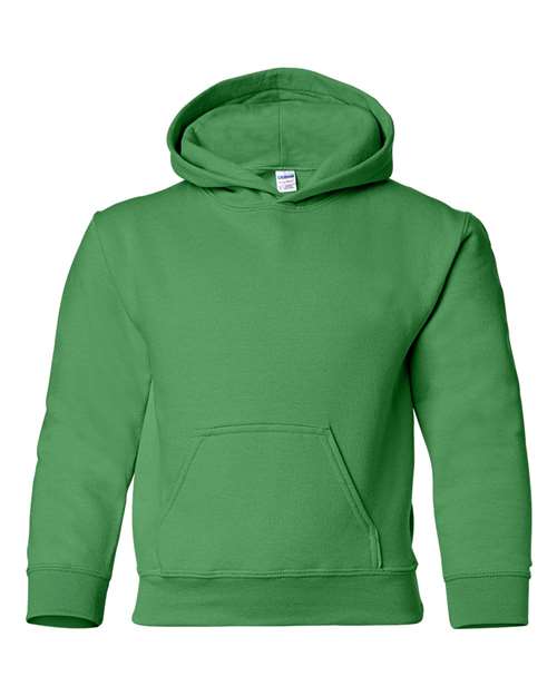 Gildan 18500B, Youth Heavy Blend Hooded Sweatshirt, Irish Green