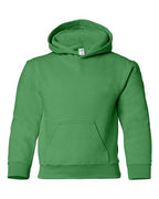 Gildan 18500B, Youth Heavy Blend Hooded Sweatshirt, Irish Green