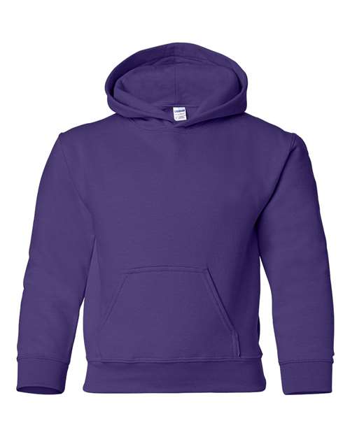 Gildan 557, 18500b Youth Heavy Blend Hooded Sweatshirt, Purple