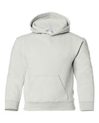 Gildan 557, 18500b Youth Heavy Blend Hooded Sweatshirt, White