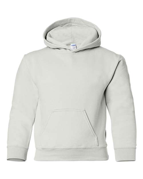 Gildan 557, 18500b Youth Heavy Blend Hooded Sweatshirt, White