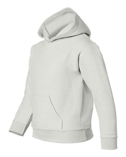 Gildan 557, 18500b Youth Heavy Blend Hooded Sweatshirt, White