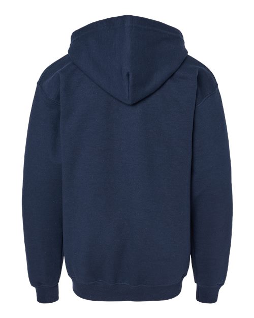 Gildan 562, 18600b Youth Heavy Blend Full-zip Hooded Sweatshirt, Navy