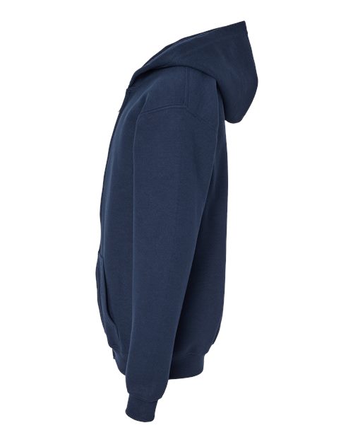Gildan 562, 18600b Youth Heavy Blend Full-zip Hooded Sweatshirt, Navy