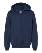 Gildan 18600B, Youth Heavy Blend Full-zip Hooded Sweatshirt, Navy
