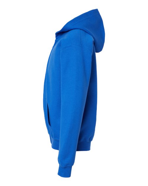Gildan 562, 18600b Youth Heavy Blend Full-zip Hooded Sweatshirt, Royal