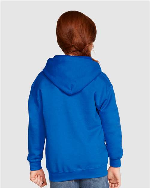 Gildan 18600B, Youth Heavy Blend Full-zip Hooded Sweatshirt, Royal