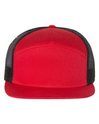 Richardson 168, Seven-panel Trucker Cap, Black