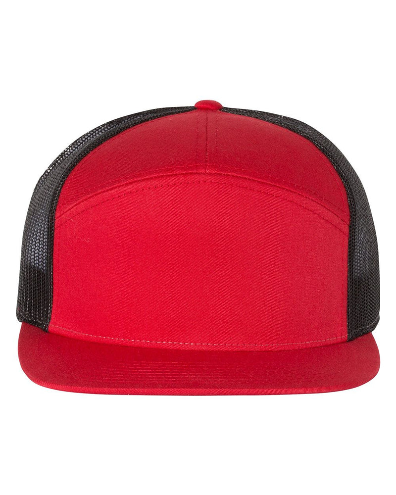 Richardson 168, Seven-panel Trucker Cap, Black