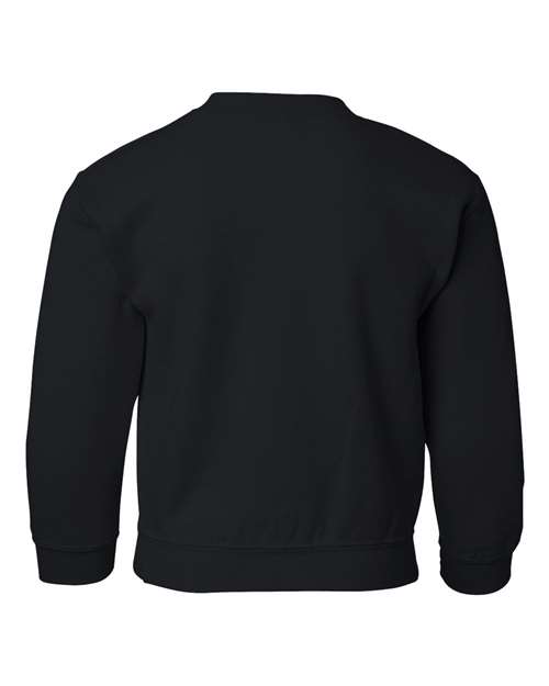 Gildan 18000B, Youth Heavy Blend Crewneck Sweatshirt, Black