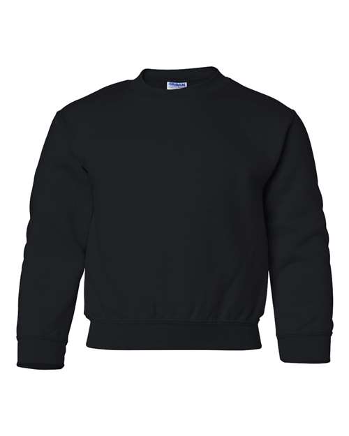 Gildan 571, 18000b Youth Heavy Blend Crewneck Sweatshirt, Black