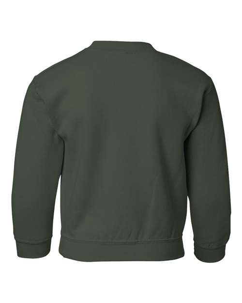 Gildan 571, 18000b Youth Heavy Blend Crewneck Sweatshirt, Forest