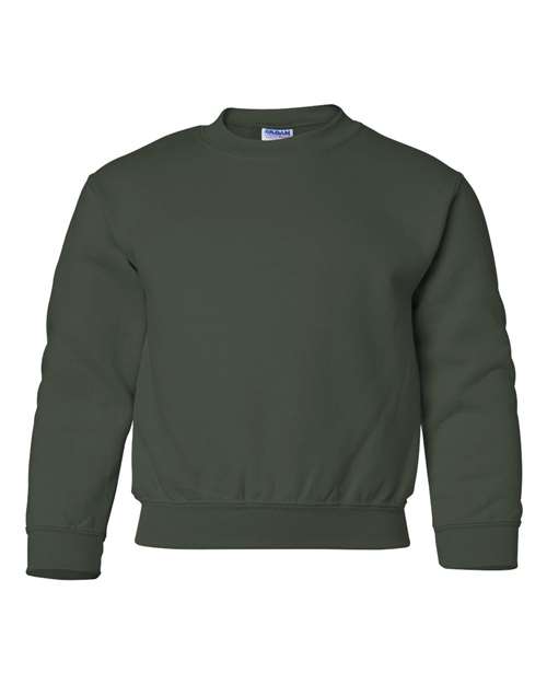 Gildan 571, 18000b Youth Heavy Blend Crewneck Sweatshirt, Forest