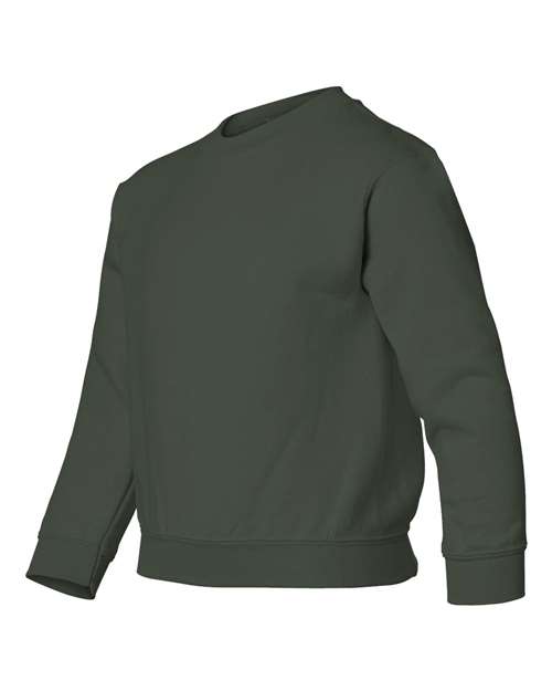 Gildan 571, 18000b Youth Heavy Blend Crewneck Sweatshirt, Forest