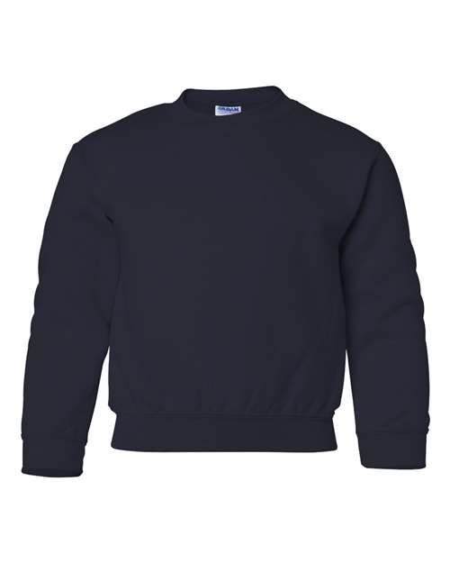 Gildan 571, 18000b Youth Heavy Blend Crewneck Sweatshirt, Navy