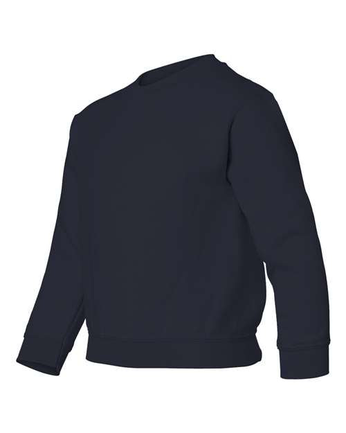 Gildan 571, 18000b Youth Heavy Blend Crewneck Sweatshirt, Navy