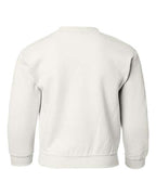 Gildan 18000B, Youth Heavy Blend Crewneck Sweatshirt, White