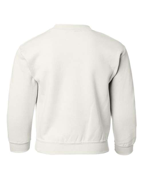 Gildan 18000B, Youth Heavy Blend Crewneck Sweatshirt, White