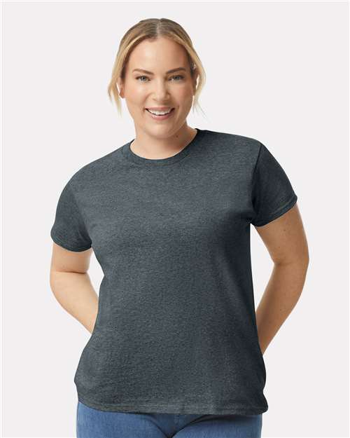 Gildan 2000L, Women's Ultra Cotton T-shirt, Dark Heather