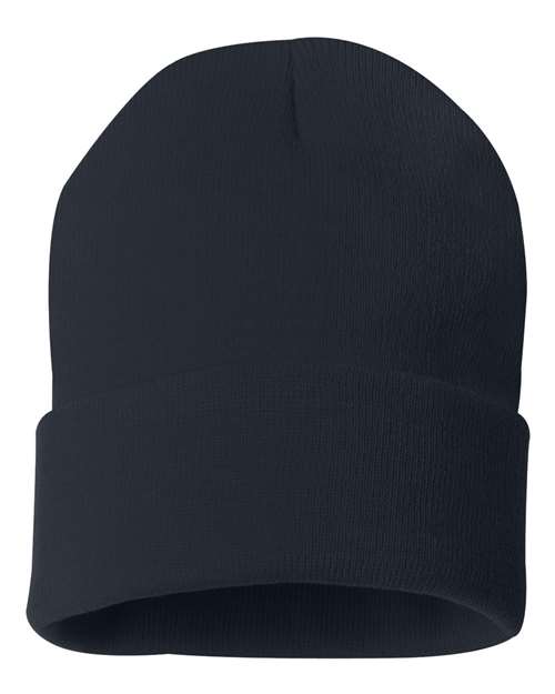 Sportsman SP12, 12" Solid Cuffed Beanie, Navy