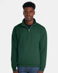 JERZEES 995MR, 2708 Unisex Nublend Cadet Collar Quarter-zip Sweatshirt, Ash