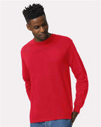 Gildan 2400, Unisex Ultra Cotton Long Sleeve T-shirt, Red