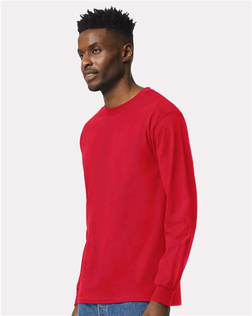 Gildan 2400, Unisex Ultra Cotton Long Sleeve T-shirt, Red