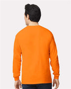 Gildan 2400, Unisex Ultra Cotton Long Sleeve T-shirt, Safety Orange