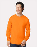 Gildan 2400, Unisex Ultra Cotton Long Sleeve T-shirt, Safety Orange